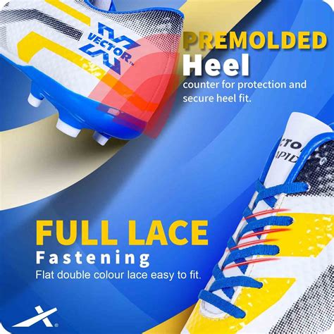 Vector X Rapid 2.0 Football Shoes for Men | 3D Texture TPU Fusing Uppe