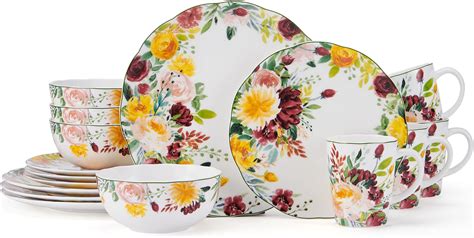 Amazon.com | Mikasa Darcy Chip Resistant 12 Piece Dinnerware Set ...