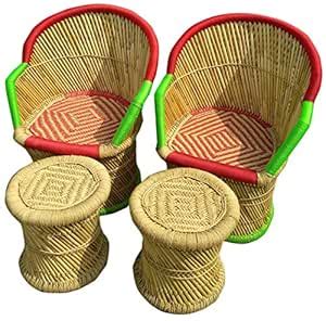Ecowoodies Handicraft Lounge Reclining Relax Stool Chairs Set Exclusive ...
