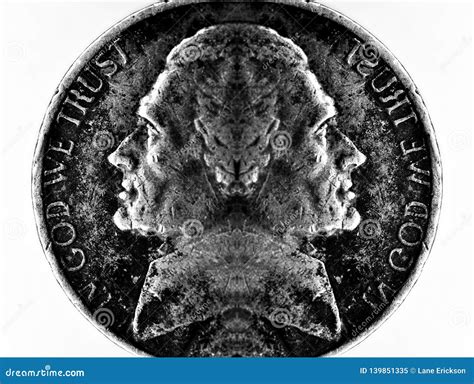 Double Headed Coin of Silver American Money Cash Stock Image - Image of ...