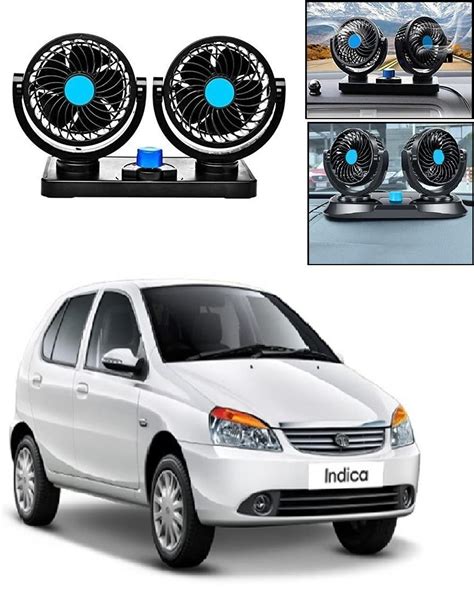 DD SONS Car Dashboard 12V Electric Auto Cooling Air Fan with Dual Head ...