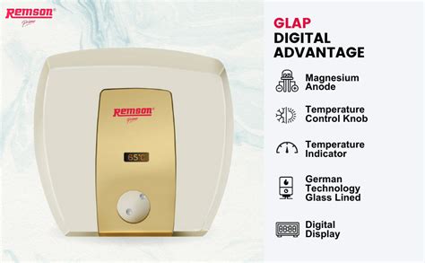 Buy REMSON PRIME GLAP DIGITAL 15 Litre Electric Storage Water Heater ...