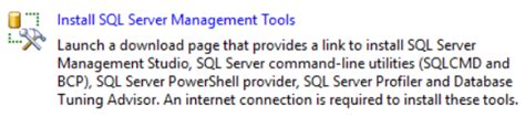 Install SQL Server Management Tools 的图像结果