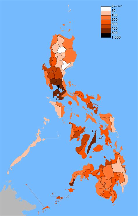 Population density for the Philippines | Philippine province, Philippine, Poster