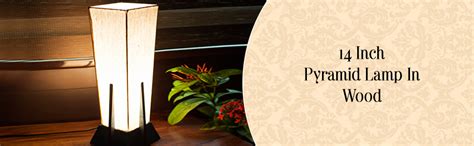 Buy ExclusiveLane Pyramid Shaped Wooden Bedside Table Lamps Without ...
