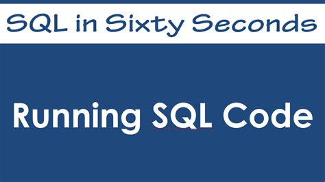 Image result for How to Run SQL Code