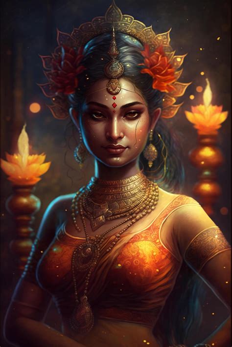 Lakshmi The Radiant Indian Goddess of Wealth and Fortune in Artistic ...