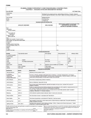 Fillable Online floridabuilding FORMS FLORIDA ENERGY EFFICIENCY CODE ...