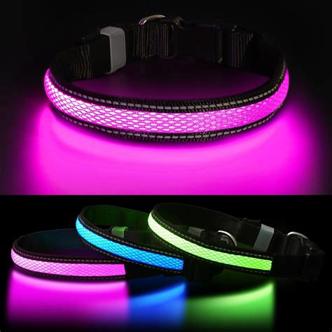Amazon.com: Light Up Dog Collar, Glow Dog Collar Rechargeable,Super ...