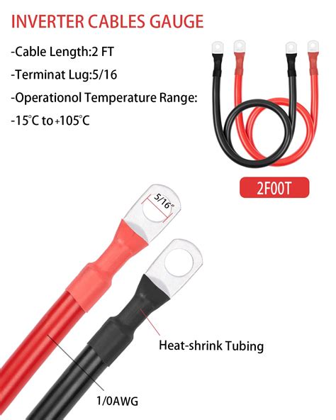 1/0 AWG Battery Cable with Terminals, ISELECTOR India | Ubuy