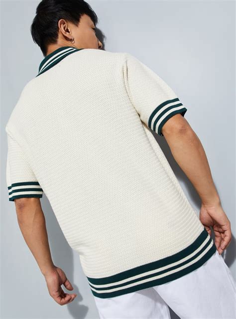 Buy URB_N Men Knit Relaxed Fit Polo T-shirt Online at just Rs. 999.0 ...