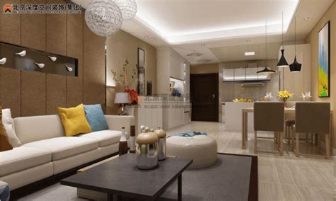 简约现代风格135平米三居室客厅装修效果图_别墅设计图