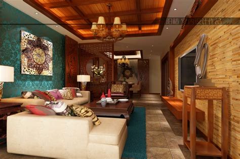 东南亚风格客厅布置装修效果图 – 设计本装修效果图
