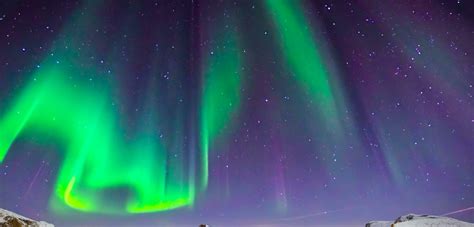 Northern lights in the sky Aurora Green light in the sky Norway North ...