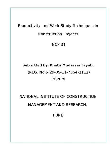 Image result for Engineering Work Study PDF