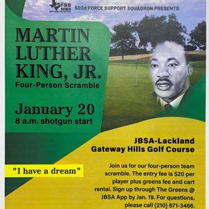 I have a dream “ MLK 4 person scramble , Lackland Afb Gateway Hill Golf ...
