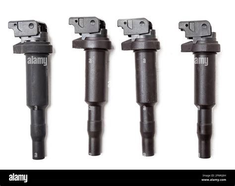 Four ignition coils for an internal combustion engine of a car during ...
