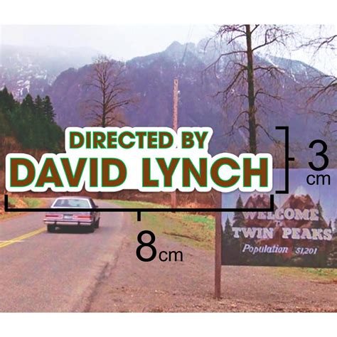 Sticker Personalizado Directed by David Lynch Adesivo | Elo7