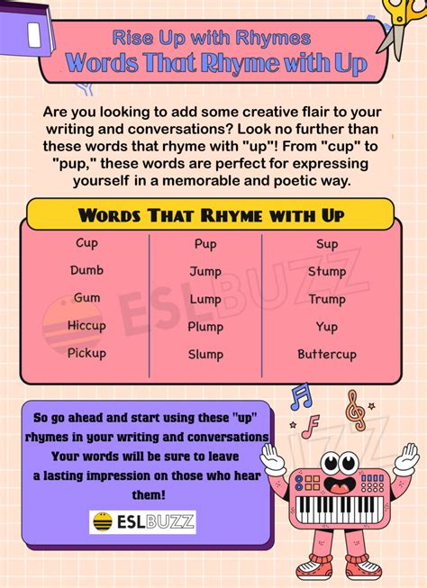 What Are Words That Rhyme With Up at Margurite Stokes blog
