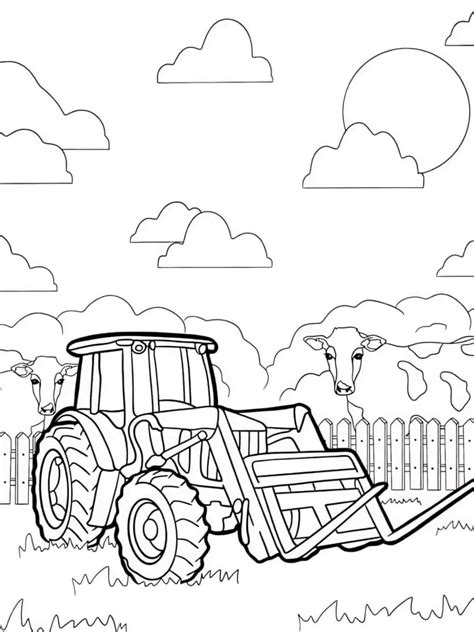 Tractor Color Pages 的图像结果