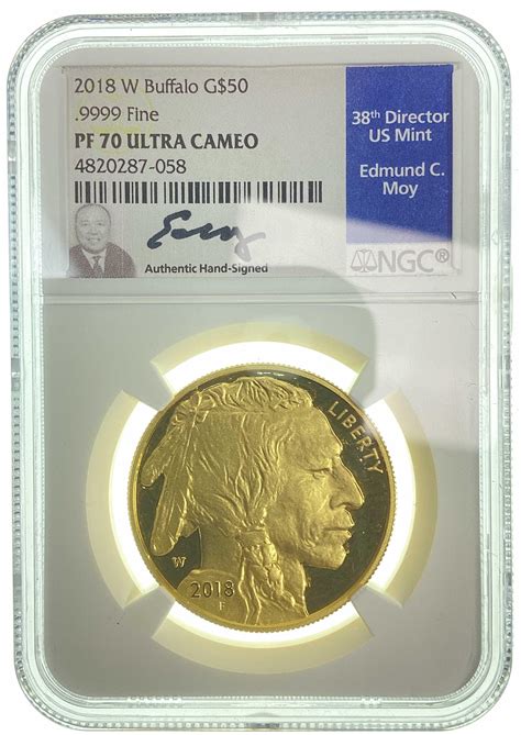 Lot - NGC Graded 2018 W Buffalo $50 Gold Coin