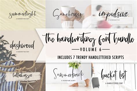 The Handwriting Font Bundle Volume 6 – MasterBundles