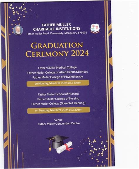 GRADUATION CEREMONY 2024 INVITE - Father Muller Charitable Institutions ...