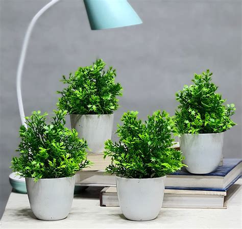 Buy WYTE ORIGIN Collection Set of 4 Artificial Flower Pot for Indoor ...