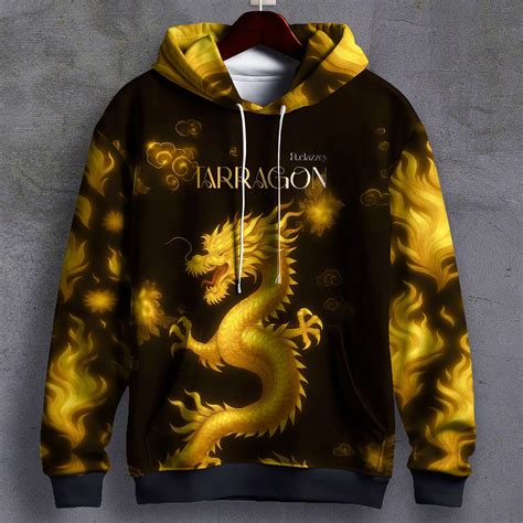 Inferno Dragon Graphic Hoodie | Golden Dragon Streetwear