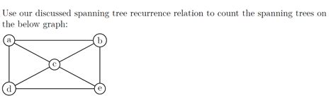Image result for How to Count Spanning Tree Using Recurrence Method