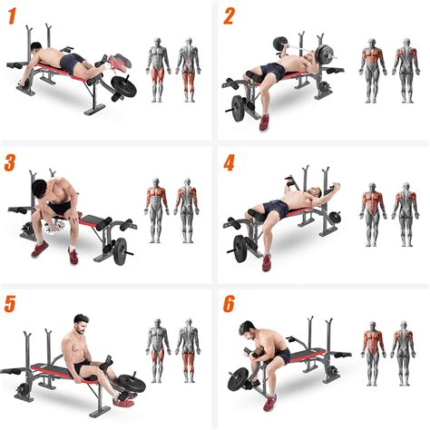 HEVIRGO Multi-Function Weight Bench Set with Squat Rack Leg India | Ubuy