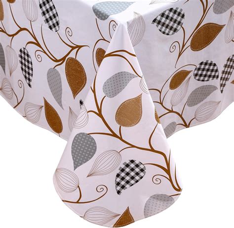 Amazon.com: HRNJJYP Heavy Duty Vinyl Tablecloth with Flannel Backing ...