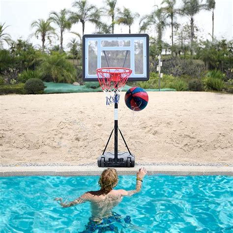 Buy Layta Pool Basketball Hoop Poolside Inground Adjustable Height 45 ...