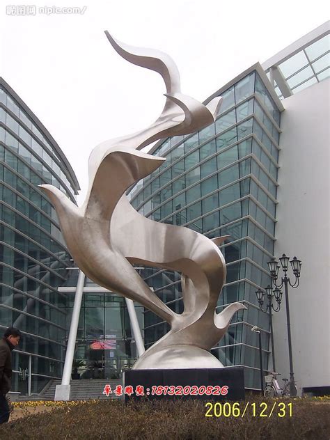 不锈钢抽象大雁，不锈钢抽象鸽子雕塑 - 卓景雕塑公司