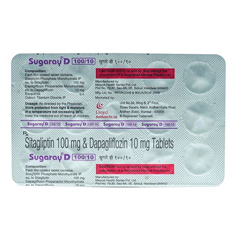 Sugaray D 100/10 Tablet | Uses, Side Effects, Price | Apollo Pharmacy