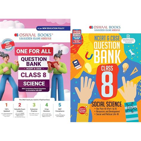 Oswaal One For All Question Bank NCERT & CBSE, Class8 Science (For ...