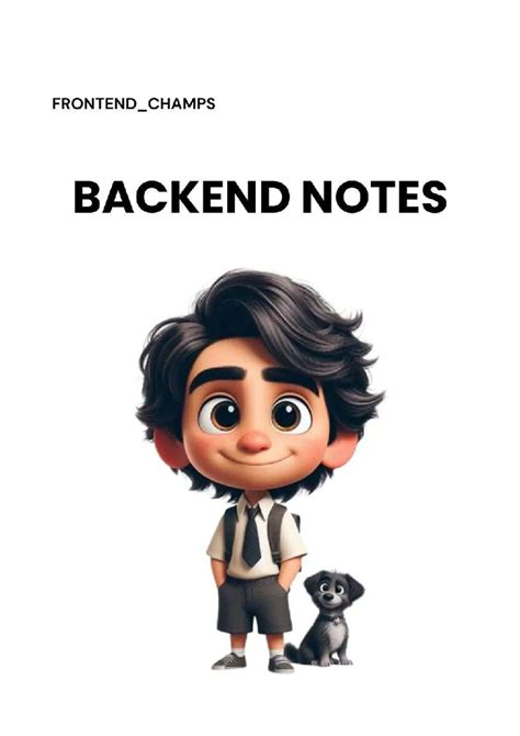Back-end notes - Easy to learn - FRONTEND_CHAMPS BACKEND NOTES FRONTEND ...