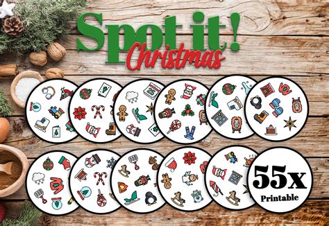 Christmas Dobble/spot It Card Game - Digital Download - Printable Game ...