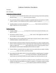 Image result for Evidence Collection Instruction