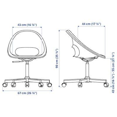 ELDBERGET / MALSKÄR Swivel chair, beige/white - IKEA