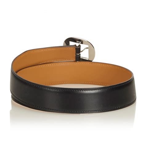 Hermès Vintage - Leather Belt - Black Silver - Leather Belt - Luxury ...