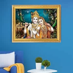 Shree Shyam Arts Radha Krishna Wall Painting for Home Decor Traditional ...