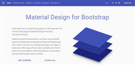 Image result for Bootstrap 4 Material Design