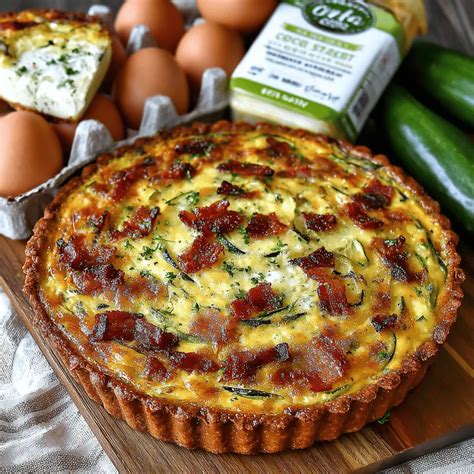 zucchini quiche with bacon