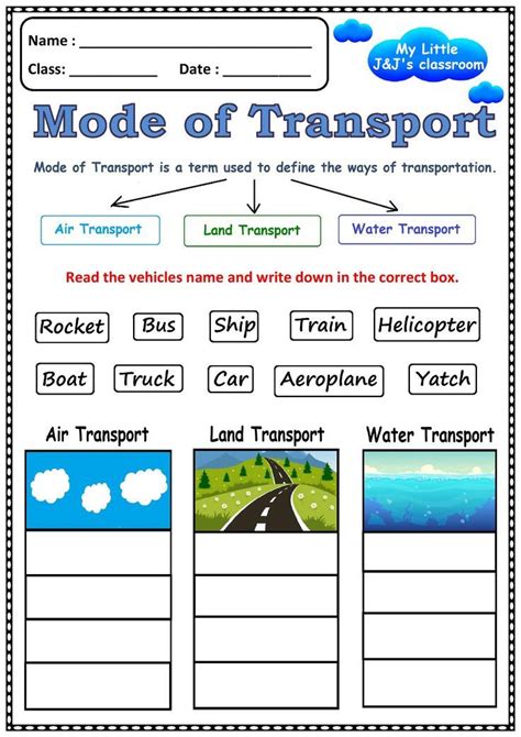 Transportation Worksheet 的图像结果