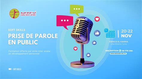 Formation en Soft-Skills: PRISE DE PAROLE EN PUBLIC, Enda inter-arabe ...