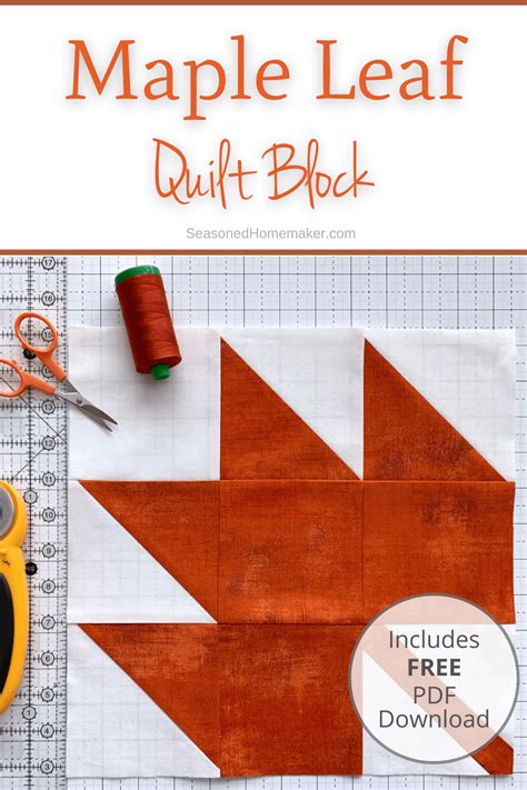 Image result for Maple Leaf Quilt Block Tutorial
