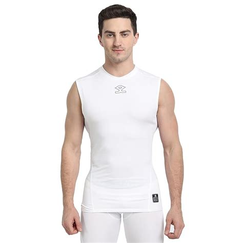 Shrey Intense Compression Sleevesless Top (White) – Sportswing.co