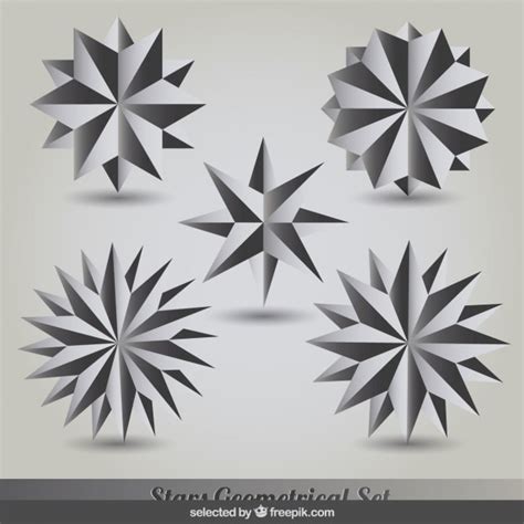Silver stars collection | Free Vector