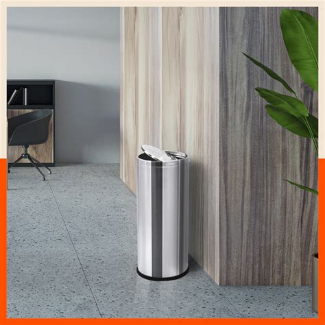 Bathla Stainless Steel Swing Dustbin with Lid for Home, Office ...